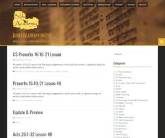 Bibleacademyonline.com(Verse-by-Verse Bible Studies from the Original Languages by Pastor and Teacher Curtis M) Screenshot