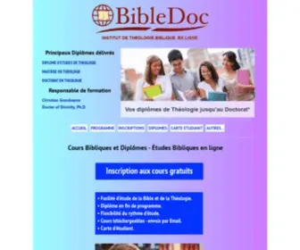 Bibledoc.com(Cours Bibliques et Diplômes) Screenshot