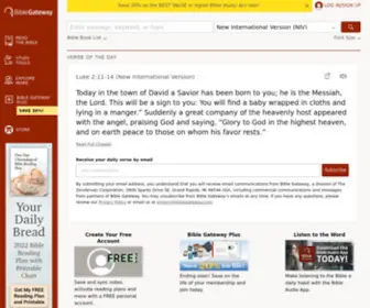 Biblegateway.com(A searchable online Bible in over 150 versions and 50 languages) Screenshot