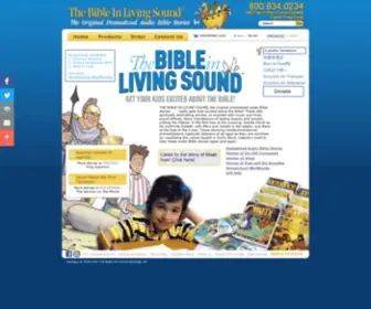 Bibleinlivingsound.org(450 Children's Dramatized Audio Bible Stories) Screenshot