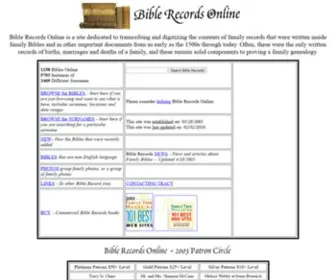 Biblerecords.com(Bible Records Online) Screenshot