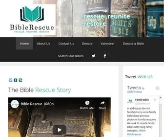 Biblerescue.org(Reuniting famly bibles with family) Screenshot