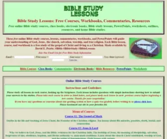 Biblestudylessons.com(Bible study lessons free online) Screenshot
