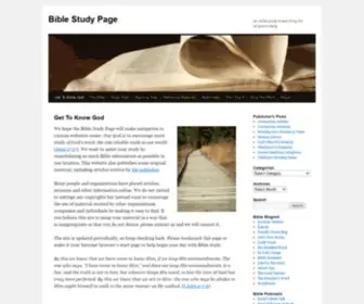 Biblestudypage.com(We hope the Bible Study Page will make navigation to various websites easier. Our goal) Screenshot