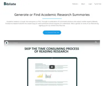 Bibliate.com(Research Article Summaries) Screenshot