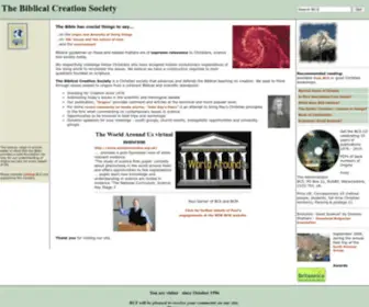 Biblicalcreation.org.uk(A Christian society) Screenshot