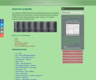 Biblicalcyclopedia.com(McClintock and Strong Biblical Cyclopedia Online) Screenshot