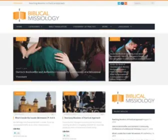 Biblicalmissiology.org(The Journal of Biblical Missiology) Screenshot