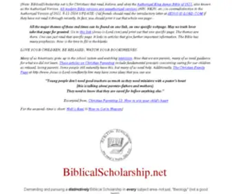 Biblicalscholarship.net(Calling for a truly Biblical Scholarship) Screenshot