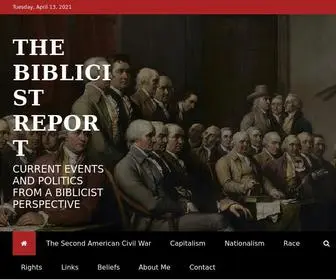 Biblicistreport.com(Politics From A Biblical Patriarchal Point of View) Screenshot