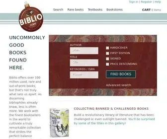 Biblio.com(Used Books and Rare Books from Antiquarian Booksellers) Screenshot