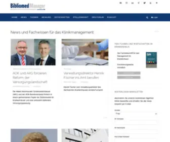 Bibliomedmanager.de(Wissensportal für Entscheider aus dem Krankenhaus) Screenshot