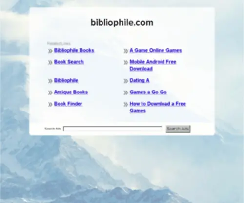 Bibliophile.com(The Best Search Links on the Net) Screenshot