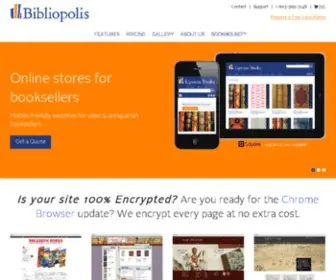 Bibliopolis.com(Online bookstores for independent booksellers of all kinds) Screenshot
