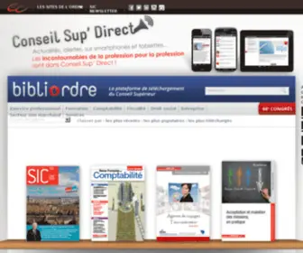 Bibliordre.fr(BibliOrdre, la bibliothèque numérique de l'Ordre des Experts-Comptables) Screenshot