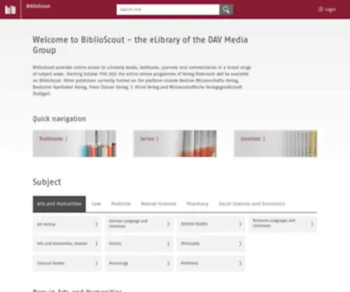 Biblioscout.net(Startseite) Screenshot