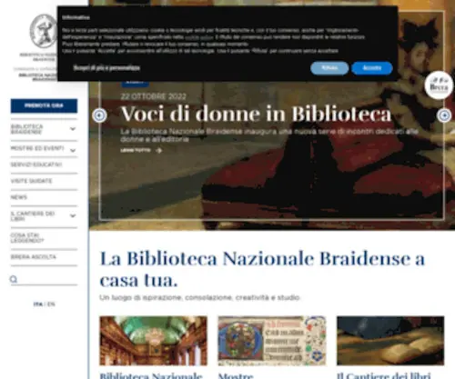 Bibliotecabraidense.org(Biblioteca Nazionale Braidense) Screenshot