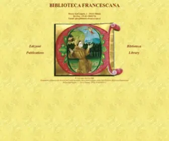Bibliotecafrancescana.it(Edizioni Biblioteca Francescana) Screenshot