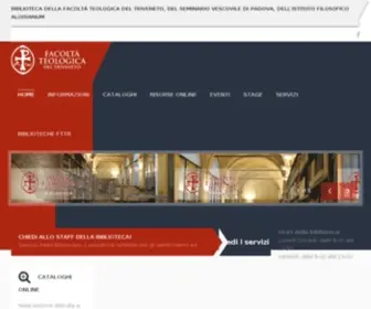 Bibliotecafttr.it(Biblioteca della Facoltà Teologica del Triveneto) Screenshot