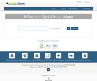 Bibliotecasdelecuador.com(Inicio) Screenshot