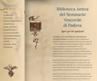 Bibliotecaseminariopda.it(Biblioteca Antica) Screenshot