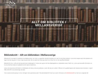 Bibliotekmitt.se(Allt om bibliotekens verksamhet i Mellansverige) Screenshot