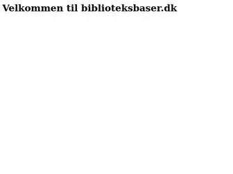 Biblioteksbaser.dk(Biblioteksbaser) Screenshot