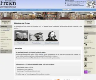 Bibliothekderfreien.de(Bibliothek der Freien) Screenshot