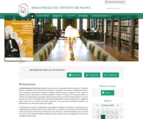 Bibliotheque-Institutdefrance.fr(Bibliothèque de l'Institut de France) Screenshot