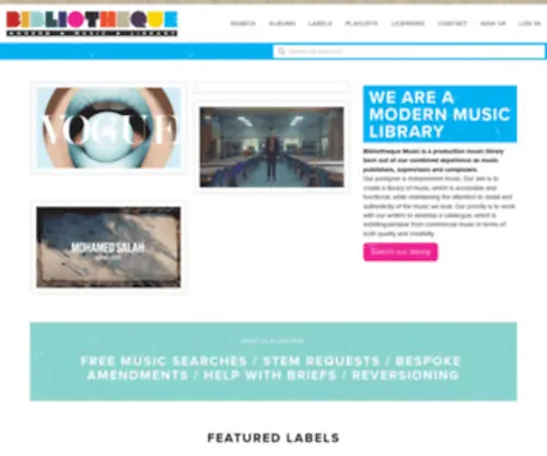 Bibliothequemusic.com(Bibliotheque) Screenshot
