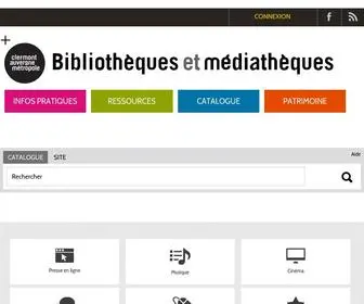 Bibliotheques-Clermontmetropole.eu(Accueil) Screenshot