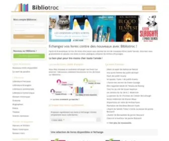 Bibliotroc.fr(Troc de livres d'occasion. Echangez vos livres sur internet) Screenshot