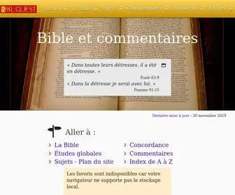 Bibliquest.net(Bible, Évangile et Études Bibliques) Screenshot