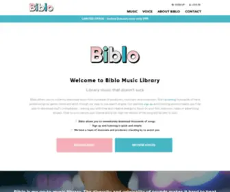 Biblo.tv(Find interesting and talented voice over artists and library music) Screenshot