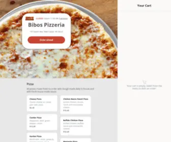 Bibospizzeria.com(Bibos Pizzeria) Screenshot