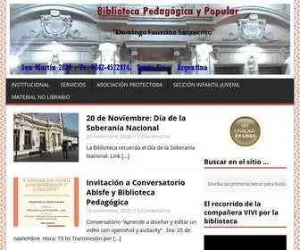 Bibpedagogica-Stafe.org.ar(Biblioteca Pedagógica y Popular "Domingo F) Screenshot