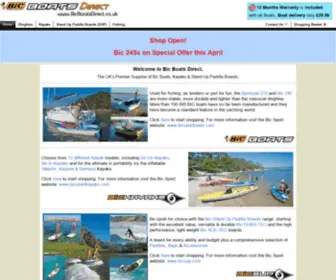 Bicboats.co.uk(The UK's Premier Supplier of Bic Boats) Screenshot