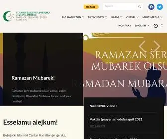 Bichamilton.com(Bošnjački Islamski Centar Hamilton) Screenshot