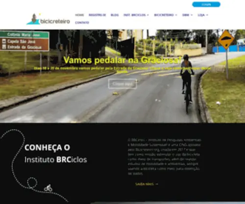 Bicicreteiro.org(O Site do Desafio Bicicletas ao Mar e do Cicloturismo) Screenshot