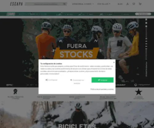 Biciescapa.com(Tienda de ciclismo líder en España) Screenshot
