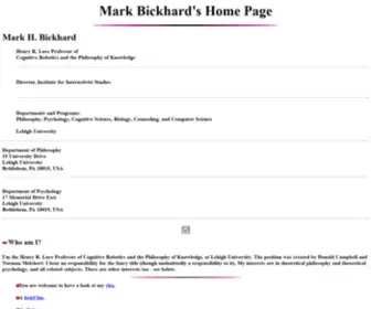 Bickhard.net(Mark Bickhard's) Screenshot