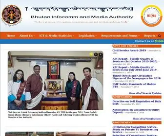 Bicma.gov.bt(Bhutan Infocomm & Media Authority) Screenshot