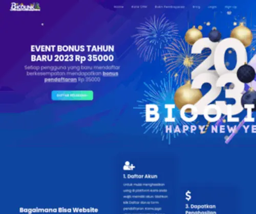 Bicolink.net(Bicolink is a url shortening service that can be monetized and the publisher gets rewards from advertising) Screenshot