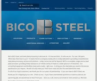 Bicosteel.com(BICO STEEL SERVICE CENTERS) Screenshot