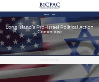 BicPac.org(Long Island's Leading Political Action Committee for Israel) Screenshot