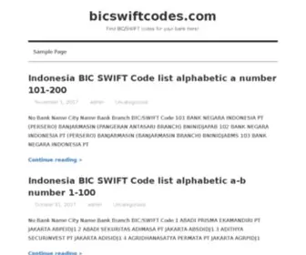 Bicswiftcodes.com(Bank Swift Codes for International Wire Transfer) Screenshot