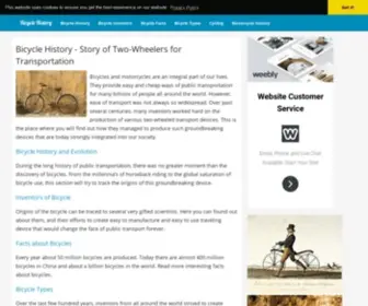 Bicyclehistory.net(Bicycle History) Screenshot