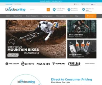 Bicyclesonline.com.au(Australia's Largest Online Retailer of Bicycles) Screenshot