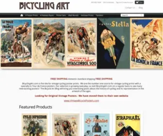 Bicyclingart.com(Vintage Bicycle Posters) Screenshot