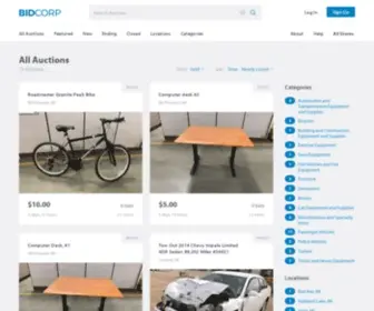 Bidcorp.com(Surplus Auctions) Screenshot